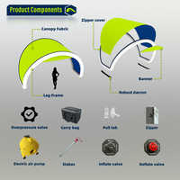 Abri gonflable Airvon pour toutes les conditions météorologiques, promotion, logo imprimé, tente accrocheuse pour le camping, les événements en plein air