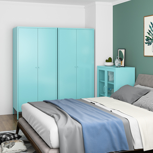 <span class=keywords><strong>Garde</strong></span>-robe Moderne armoire de la Chambre principale simple porte <span class=keywords><strong>en</strong></span> Acier Chambre armoire de rangement armoire - Product Image 5