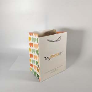 KUAIMA Prix de gros bon marché Sacs de shopping en papier blanc de haute qualité avec logo imprimé, finition mate, art fin, avec logo - Product Image 3