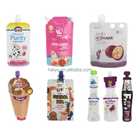 Emballage flexible pour aliments pour bébés Pochette à bec verseur avec capuchon refermable Sacs d'emballage sans BPA pour gelée liquide yaourt boisson
