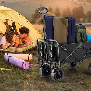Vente flash Chariot pliable robuste, utilitaire, portable, pour extérieur, plage, jardin, grande capacité, chariot de camping pliable - Product Image 5