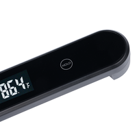 Thermomètre numérique à lecture instantanée pour viande, noir, sonde pliable, écran LCD rétroéclairé, réponse en 0,6s, pour la cuisine à domicile