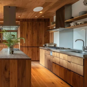 Armoire à vin et à salle à manger moderne et minimaliste personnalisée, design d'espace global en bois pour les armoires de cuisine - Product Image 1