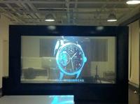 Film d'écran de projection arrière holographique 3D 100'' 16:9 avec gain de 6 et transmittance de 88% pour vitrines de magasins