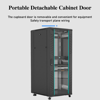 Baie de serveur ouverte 42U en acier épaissi, armoire réseau avec porte en verre trempé, alimentation haute capacité, en stock pour centres de données