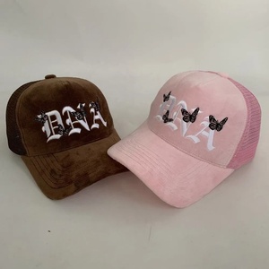 Fashion Winter Corduroy <b>Waterproof</b> Embroidery High Quality Customized Velvet <b>Cap</b> Trucker Hat Baseball <b>Caps</b> with Fruit Pattern - Product Image 4