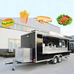 รถพ่วงครัวอาหารมือถือตู้อาหารสัมปทานการจัดเลี้ยงรถพ่วงใช้รถบรรทุกอาหารเพื่อขาย
