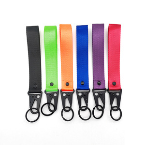 16mm 19mmPure Color Metal águila hebilla Nylon cordón corto llavero para mano muñequera Correa llavero coches motocicleta - Product Image 1