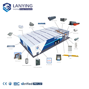 Impianto di Produzione di Strutture in Acciaio con Impianti Supportivi Completi, Soluzione per Edifici Industriali Prefabbricati - Product Image 1