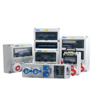 Caja de mantenimiento de energía móvil portátil caja de enchufe industrial de plástico para exteriores caja de distribución temporal del sitio de construcción - Product Image 2