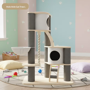 Cadre d'Escalade pour <span class=keywords><strong>Chat</strong></span> d'Intérieur en Bois Massif de Qualité Supérieure, Sisal, Résistant aux Rayures, Anti-Pointe - Product Image 3