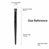 Pinceau de maquillage professionnel KB118 avec fibre de haute qualité de 0,07 mm, virole en aluminium épaissie et manche en bois de qualité supérieure