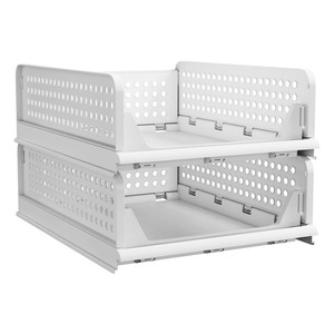 Stackable Trắng nhà tổ chức Kệ Giỏ đa chức năng có thể gập lại 5-Layer PP vật liệu nhà bếp phòng tắm kệ lưu trữ - Product Image 3