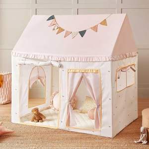 Tienda de campaña plegable Princess Castle para niñas, <span class=keywords><strong>tela</strong></span> de poliéster para uso interior/exterior, juguete suave para niños - Product Image 6