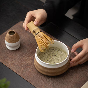 Herramienta de pedido de té de burbujas secas de cerámica hecha a mano japonesa Bambus, diseño clásico, nuevo lanzamiento, cuenco Matcha para Matcha - Product Image 3