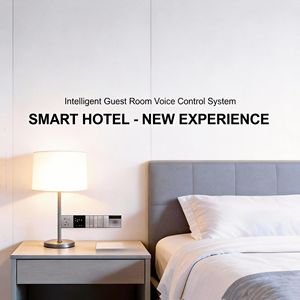 Interrupteur mural et prise connectés INNOVATE pour chambre d'hôtel intelligente, commande vocale, style moderne, lumières, rideaux, téléviseur, climatiseur, interrupteur BLE Mesh - Product Image 6