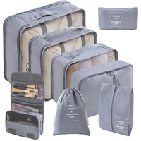 6/8/10 pièces organisateur de voyage sac ensemble valise stockage vêtements pochette à chaussures Compression emballage Cubes sacs de voyage ensembles de bagages