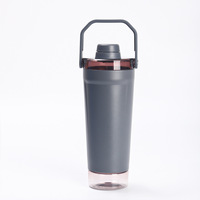 Gobelet isotherme personnalisé de 21 oz en acier inoxydable, shaker à protéines, gobelet avec base de rangement pour protéines