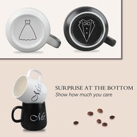 Tasses à café en céramique pour couples, cadeaux pour anniversaire, fiançailles, Noël, petite amie, cadeaux uniques, tasse Mr et Mme