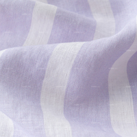 Lilas rayure pur lin français lin matériel naturel imprimé Table décor couverture contour bord onglet coin nappe Napery