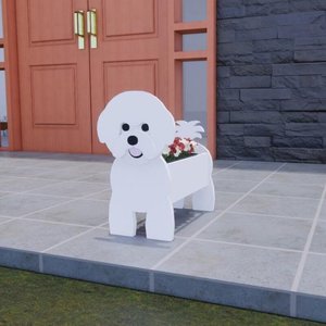 <span class=keywords><strong>Maceta</strong></span> de jardín con forma de <span class=keywords><strong>perro</strong></span> bonito <span class=keywords><strong>maceta</strong></span> samoyedo Labrador Pastor <span class=keywords><strong>perro</strong></span> jarrón macetas PVC hogar al aire libre jardín decoración Macetas - Product Image 4
