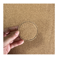 12X24 pouces liège 0.8mm similicuir de découpe laser noir pour étiquettes en tissu avec adhésif