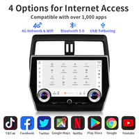 Mobil Android navigasi GPS, 11.8 inci HD mobil Stereo navigasi GPS untuk Toyota Prado 2010-2022 Auto CarPlay Bluetooth musik WiFi Built-in 4 kamera