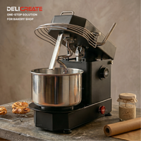 DELICREATE DLC-5HDM 5L 7.5L Pétrin Spirale de Comptoir Compact pour Pâte à Pain, Bol Amovible, Moteur DC, Acier Inoxydable 304 pour Boulangerie
