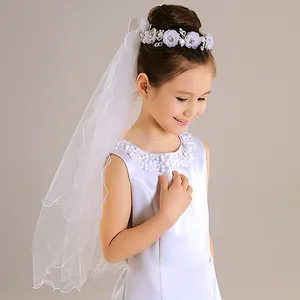 F7317 yeni gelin peçe ve taç kızlar headpieces gelin başlığı peçe ile