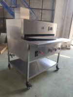 Four à pain automatique à rotation infrarouge en acier inoxydable pour pain pita, tortilla, naan, gaz naturel, avec plaque de 90 cm
