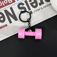 Fitness série sac suspendus ornements haute valeur haltère haltère comprimés Kettlebell Shaker tasse porte-clés en caoutchouc souple