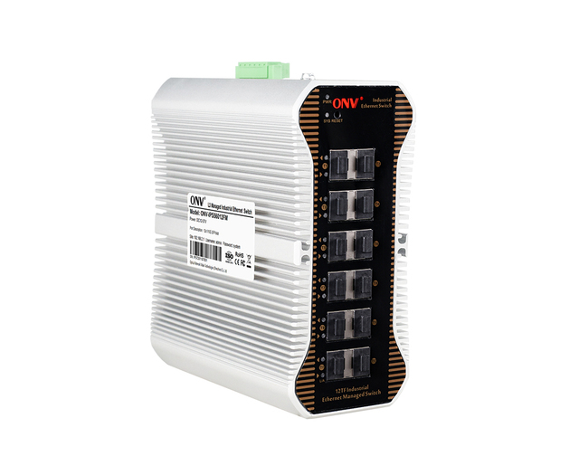 Industrial 12-Port 1G SFP+ L3 Managed Switch Dynamic Routing ERPS Ring NMS 6KV Lightning Protection POE QoS 480Gbps Capacity
