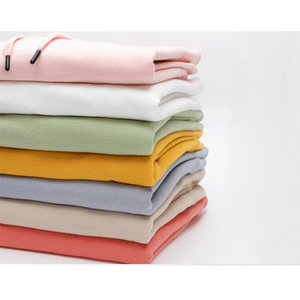 เสื้อฮู้ดผ้าฟลีซสีพื้นแบบสวม Unisex แขนยาว ทรงหลวม หนา สไตล์ชุดทำงานสำหรับวัยรุ่น - Product Image 1