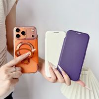 Étui portefeuille magnétique à chargement sans fil avec support et porte-cartes transparent en TPU pour iPhone 12 13 14 15 16 17 18 Pro Max