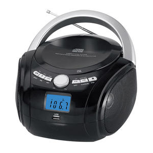 Portable Wireless Stereo CD Boombox CD/CD-R/CD-RW <b>MP3</b> USB Playback FM Radio BT Built-in <b>Speakers</b> LCD Display for Home Travel - Product Image 2