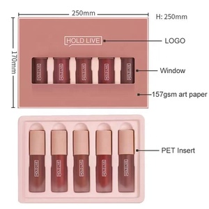 Kraft Cardboard Packaging Lipstick <strong>Lip</strong> Scrub <strong>Lip</strong> Oil Set Luxury <strong>Lip</strong> Balm Display Box with Mirror - Product Image 4