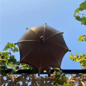 Mangiatoia per Uccelli Fatta a Mano a Forma di Ombrello, Vasca per Uccelli in Metallo, Ornamento da Giardino e Casa, Decorazione per Esterni - Product Image 5