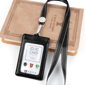 high quality real pickup card set work badge permit lanyard card holder custom document card holder