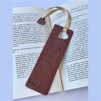 Marcapáginas de Cuero Vegano con Logotipo Personalizado, Marcapáginas Magnético Económico y Elegante para Amantes de los Libros