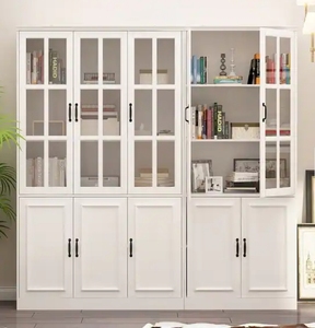 Meuble Shanlong en bois massif avec porte vitrée pour présentoir de salon de manucure - Product Image 2