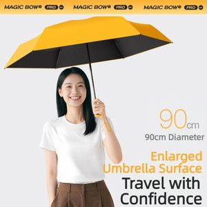 Parapluie mini pliable 5 sections avec logo personnalisé, protection UV en vinyle, élégant sac fourre-tout inclus, idéal pour femmes et jeunes filles, pour les trajets quotidiens, les voyages et comme cadeau. - Product Image 3
