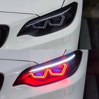 Phare HETOP F22 2016-2018 RGB Style OSS Série 2 Module RGB Amélioré DRL Style Ikon Phare LED Lentille Laser pour BMW
