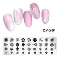 Nouveaux produits idées géométriques fleurs amour coeur fleur feuille vernis impression pochoirs manucure outils Nail Art modèles de timbres