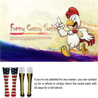 Chaussettes cadeaux drôles pour femmes Poulet Cluck Jambes Chaussettes folles Longueur au genou Chaussettes de mode personnalisées