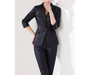 Phụ Nữ Cổ Điển Hai Mảnh Làm Việc Phù Hợp Với Trang Phục Chính Thức Phù Hợp Với Quần Sang Trọng Tốt Nghiệp Cho Phụ Nữ - Product Image 4