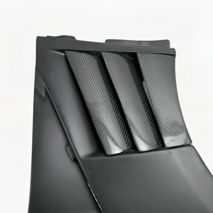 Pour <span class=keywords><strong>Nissan</strong></span> <span class=keywords><strong>Ares</strong></span> R35 GTR modifié, ailes avant Vais en fibre de carbone, ailes avant avec évents en forme d'aileron de requin, jupes latérales, diffuseurs d'ailes avant - Product Image 6