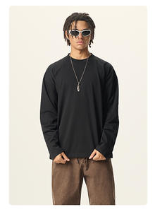 Poids lourd logo personnalisé imprimé surdimensionné hommes vierge en détresse <span class=keywords><strong>t-shirts</strong></span> goutte épaule Boxy recadrée coton t-shirt pour hommes - Product Image 5