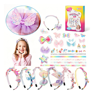 Kids Hairband Craft Kit Sparkling <b>Unicorn</b> Butterfly Gem Bow Headwear Accessories Birthday Toy Party Bundle <b>Gift</b> - Product Image 4