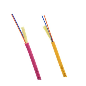 Pasokan pabrik SM GJFJV kabel serat optik ftth simplex 12 warna 1 kabel serat inti 0.9mm 9/125 kabel serat optik penyangga ketat