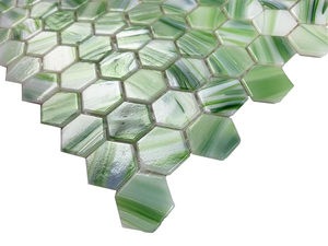 Mosaïque nordique <span class=keywords><strong>bleu</strong></span> fond <span class=keywords><strong>hexagonal</strong></span> salle de bain carreaux de sol balcon piscine étang à poissons carreaux - Product Image 3